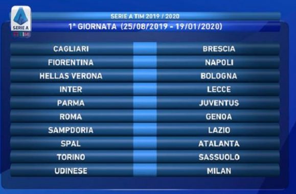 Calendario Campionato Di Calcio 2019 20 Della Serie A Freeskipper Italia